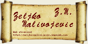 Željko Malivojević vizit kartica